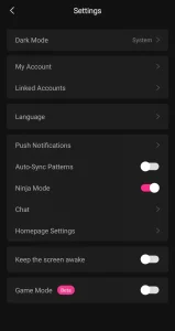 Lovense Remote App Settings Page