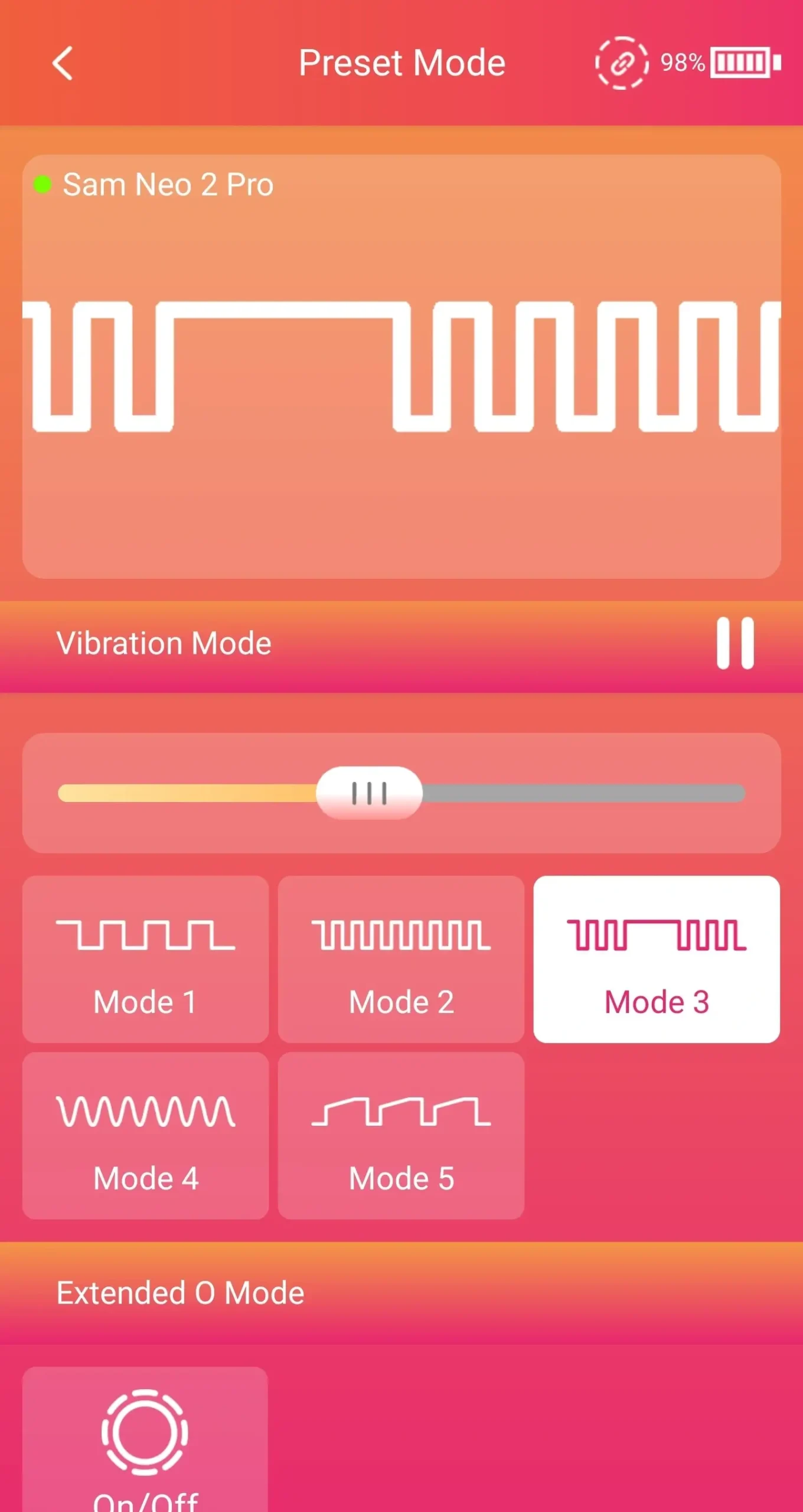 Svakom App Pre-set Mode Vibration Functions