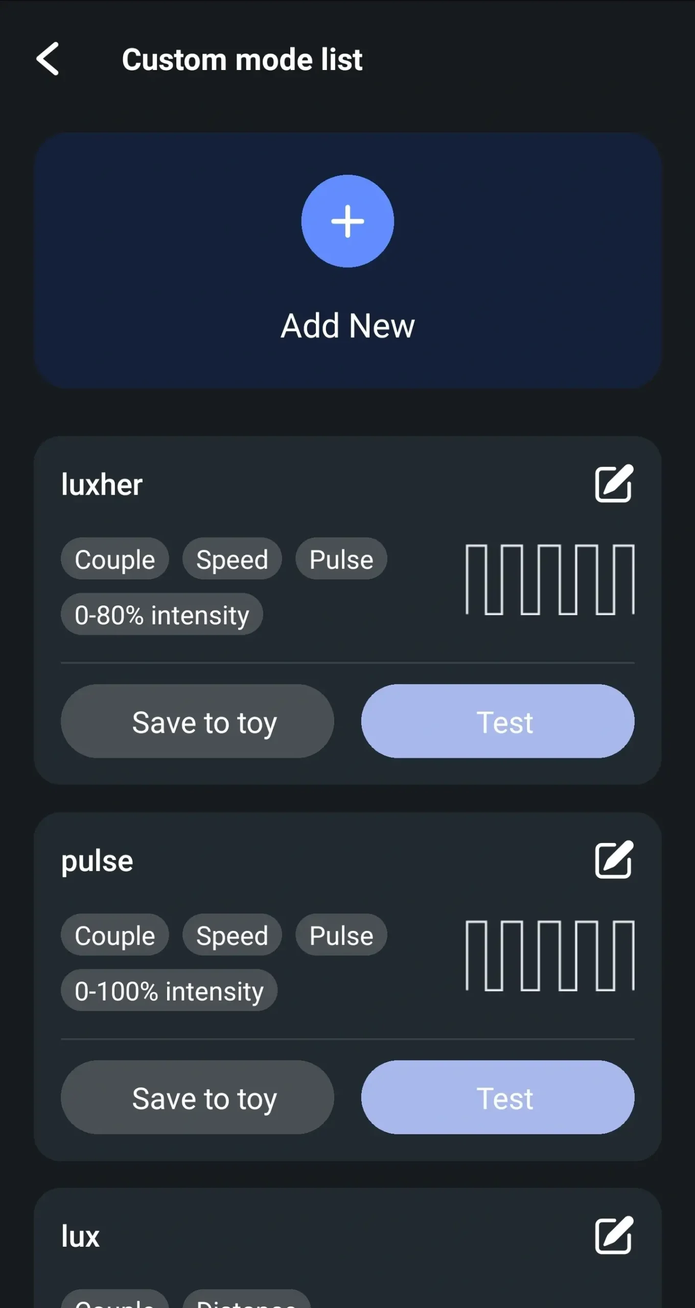 Add Custom Mode