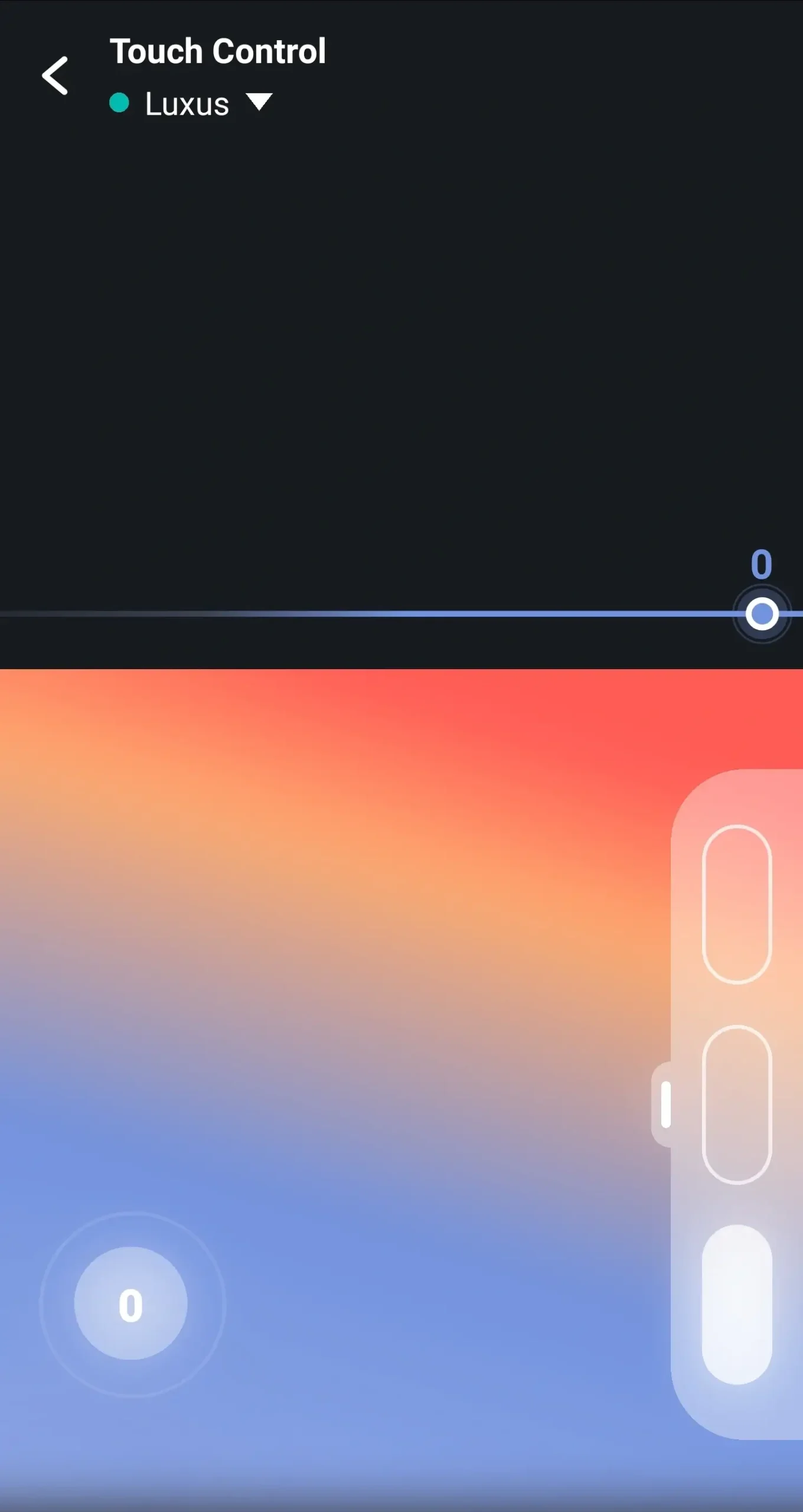 FeelConnect TouchPad Vibration Levels