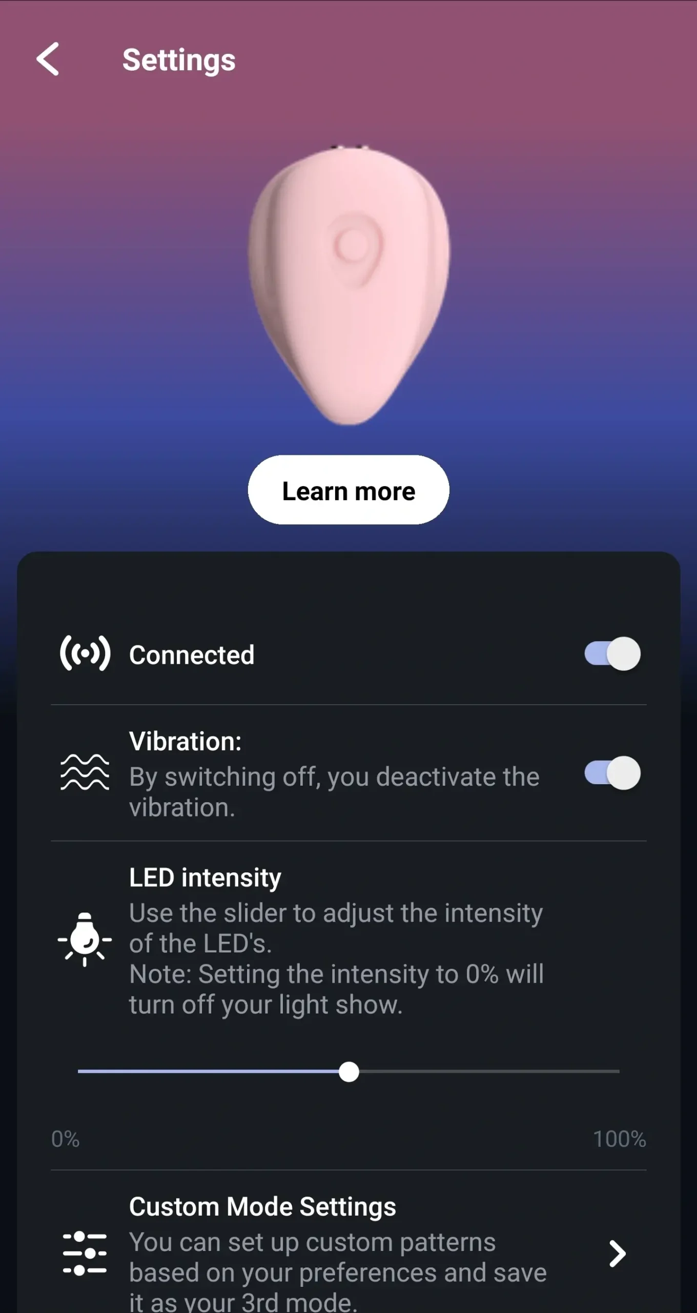 Luxus Settings Page